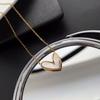 Love White Fritillary Necklace Women'S Trend Light Luxury French Heart Shell Pendant Collarbone Chain