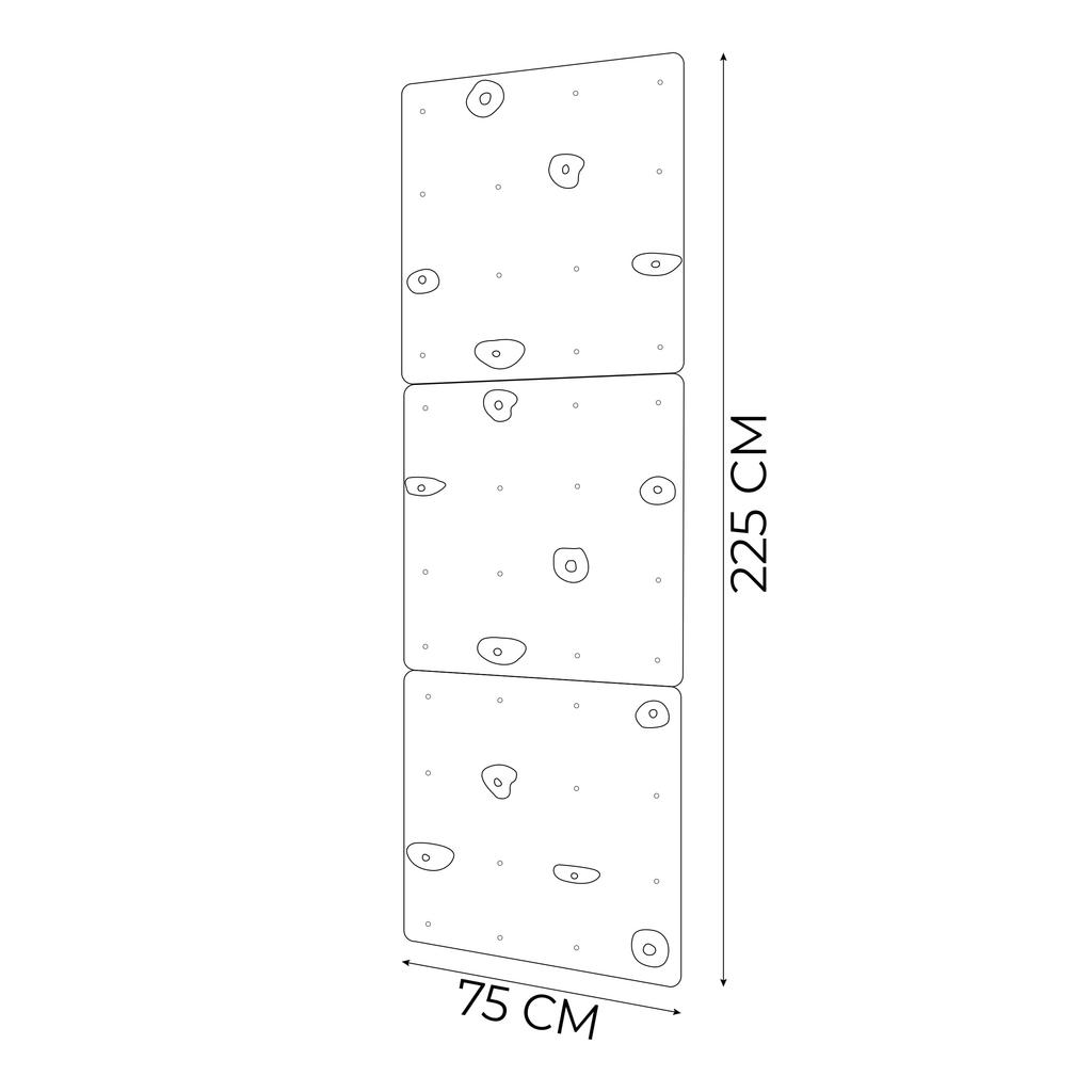 Climbing Wall Square 3 White - Coloured Grips