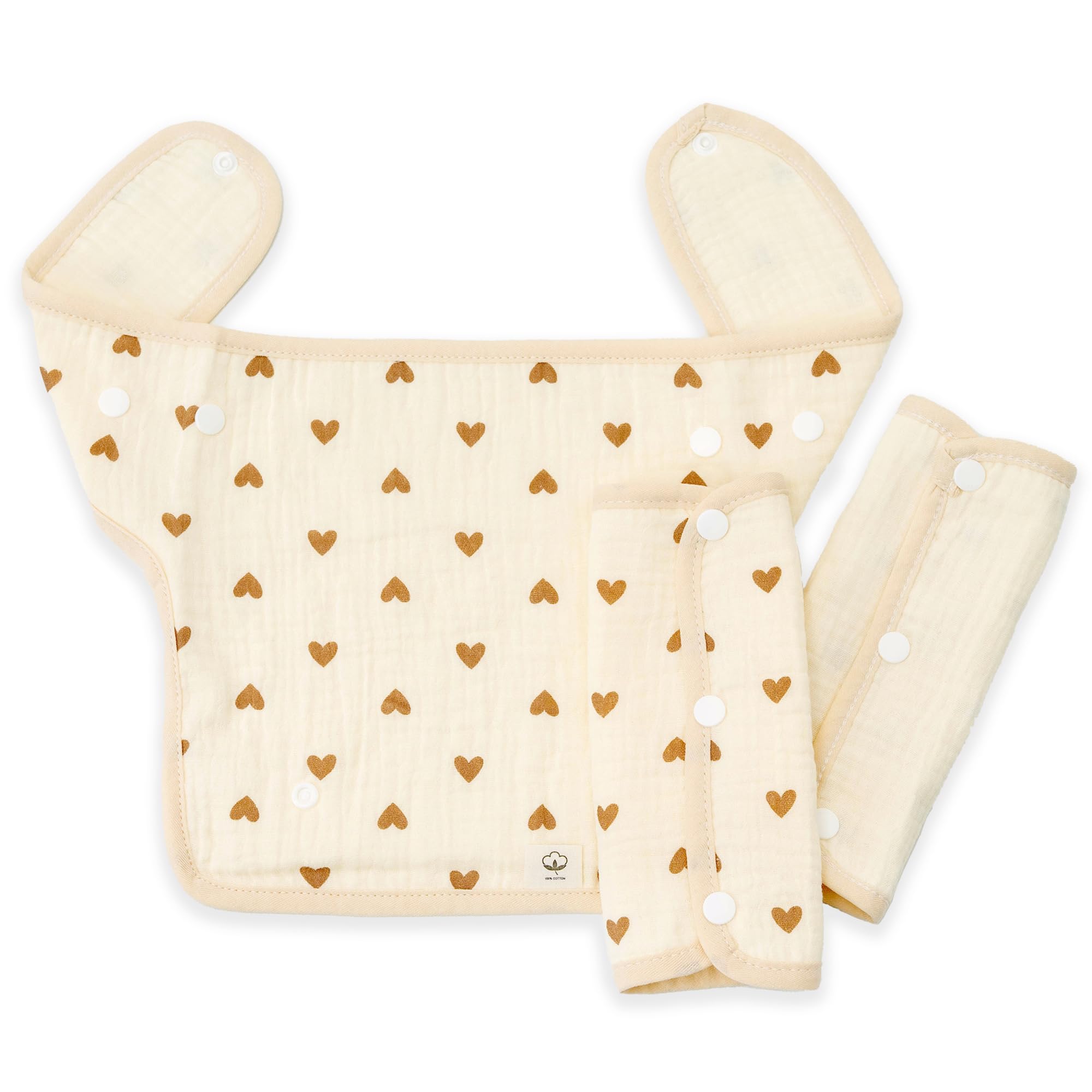 

Designed by plunmoln Ibul Baby Carrier with Drool Highly Absorbent and Set with Cotton Moms Cover, Waterproof, 3-Piece Bib, 100% (A) бежевый