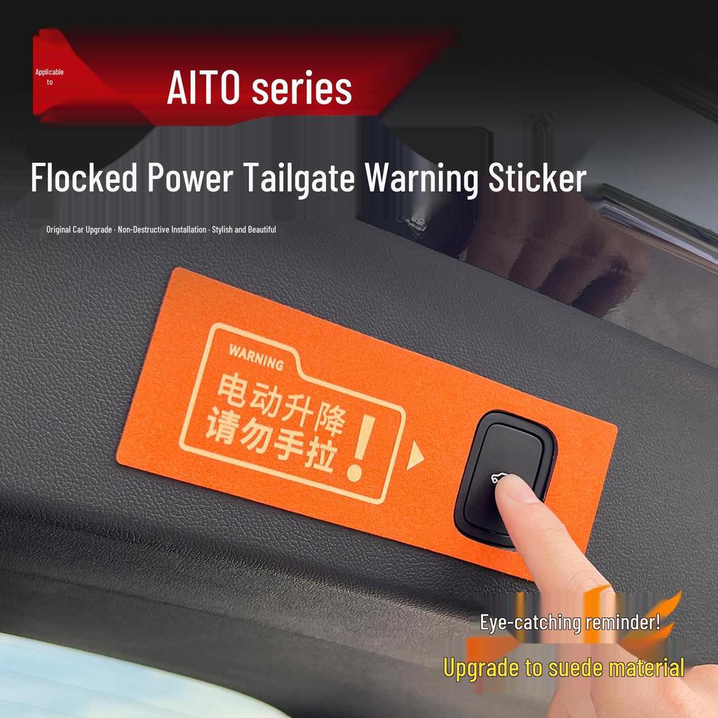 AITO M8 M9 New M7 Electric Tailgate Warning Sticker - Car Modification Accessory