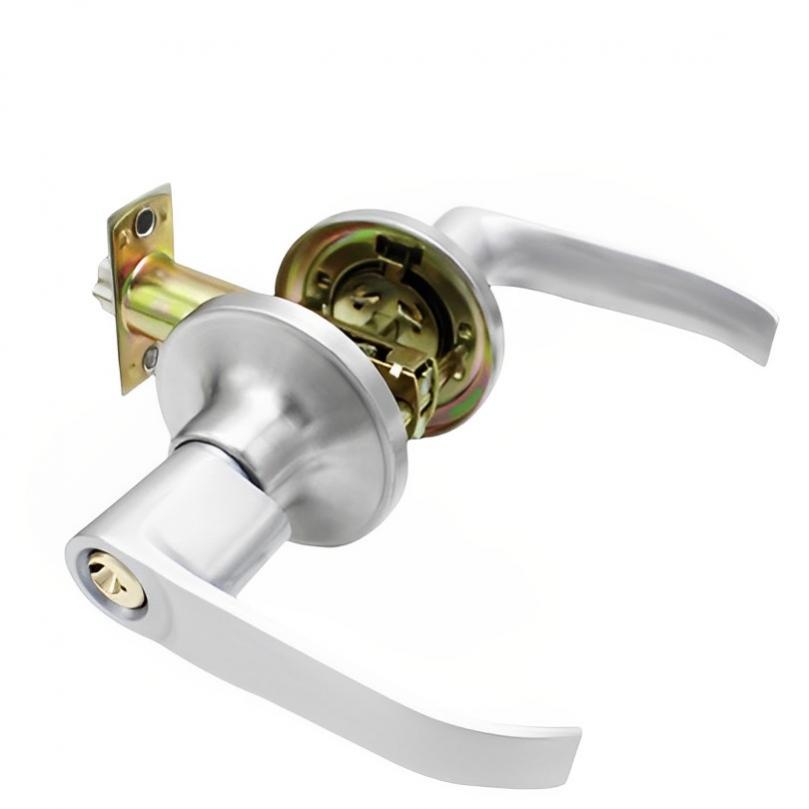 Door Handle Lock Aluminum Alloy Door Key Locks Room Hotel Anti Theft Safty Security Locker Latch for Toilet /Bathroom/Bedroom