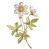 Bo Xin Yun Freshwater Pearl Green Leaf and Grass Brooch - Elegant Versatile Women's Accessory