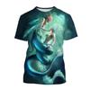 Sexy Mořská panna 3D Tisk Ležérní Trička Oceán Dívka Móda Pánská Dámská Ležérní Street Harajuku Hip-Hop Street Dětské Tričko Topy