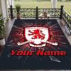 Custom Text Printed Rug Middlesbrough FC Non Slip Floor Carpet For Home Room Decor