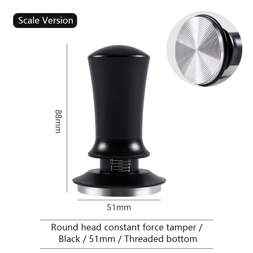 

Coffee Tamper Constant Pressure Stainless Steel Coffee Powder Press 51/54/58mm Espresso Distribution Tool with Calibrated Spring
