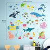 DECOWALL Underwater Marine Life Wall Stickers Decorative Wall Art for DIY Projects Wall Transfer Stickers for and Children Bathroom Room Decorative