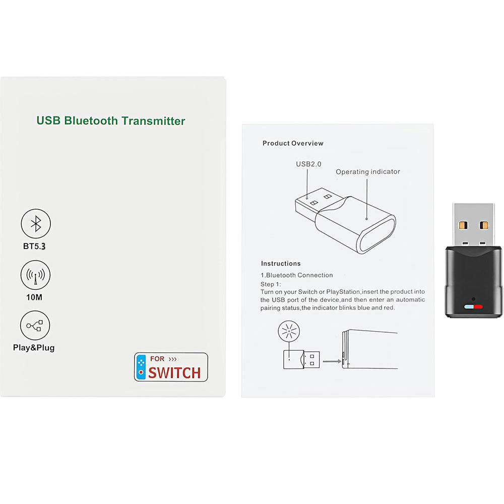 Wireless Bluetooth 5.3 Adapter For PS5, PS4, Switch Dock For Headphones Speakers