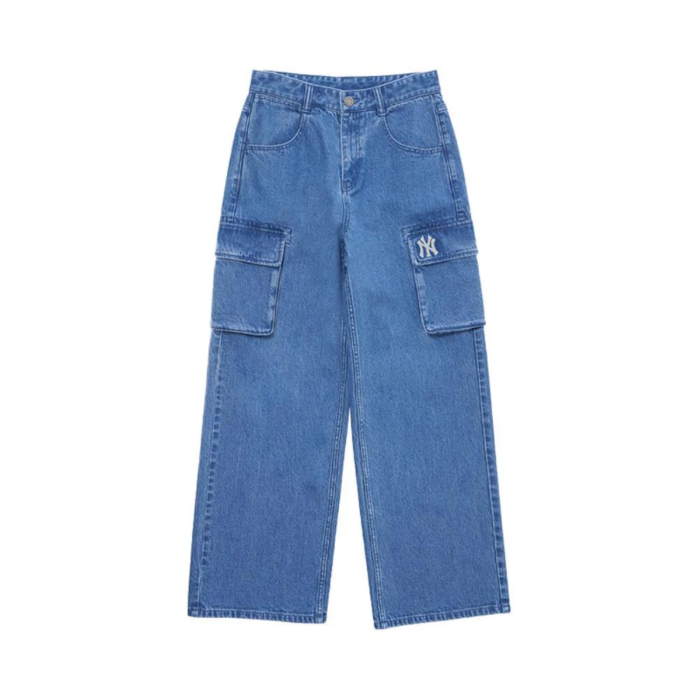 New MLB New York Yankees Denim Basic Small Logo New York Yankees Denim Pants Jeans Women's Indigo 3FDPB0144-50INS