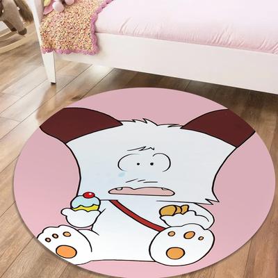 Hello Spank Cute Cartoon Round Area Rug,Carpet Rug for Living Room Bedroom Sofa Playroom Decor,Non-slip Floor Mat Q0020