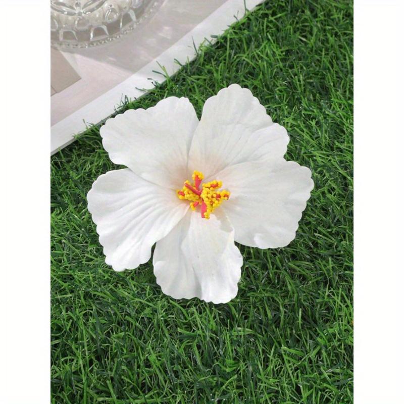 Hawaii Flower Hair Clips, Suitable for Women, 4 Pieces Artificial Flower Hair Clips, Hibiscus and Lotus Flower Hair Clips, Suitable for Beach Party