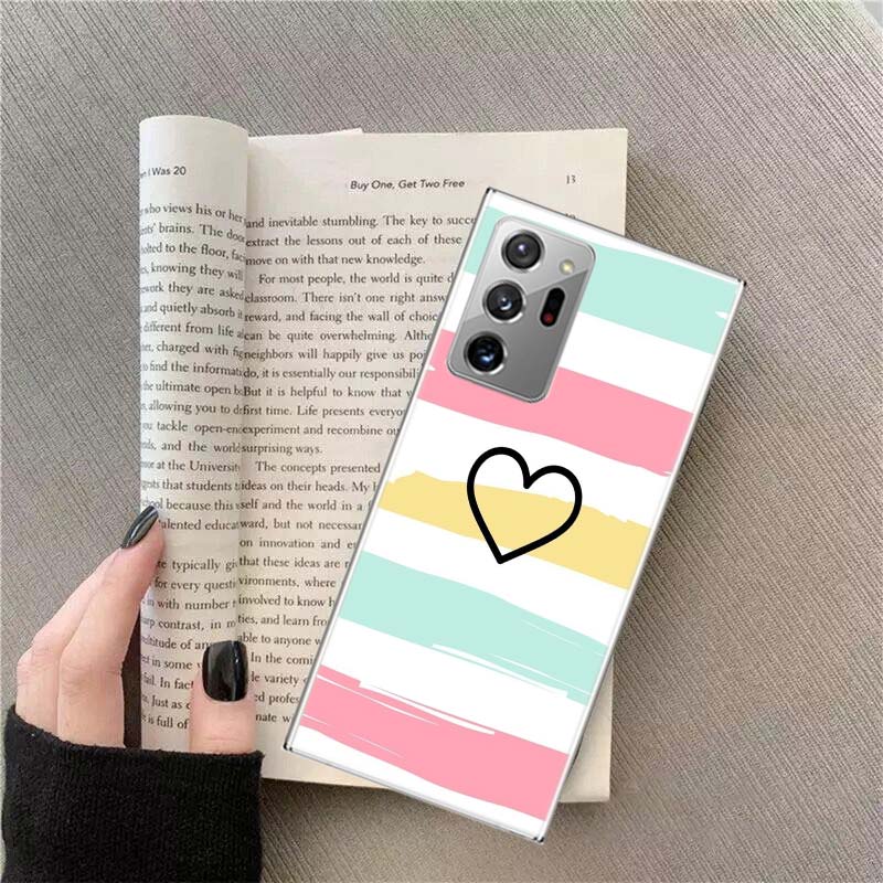Rainbow Gradient Love Phone Case For Samsung Galaxy S25 Edge S24 S23 FE S22 S26 Ultra S21 S20 S10 Plus Capa Soft