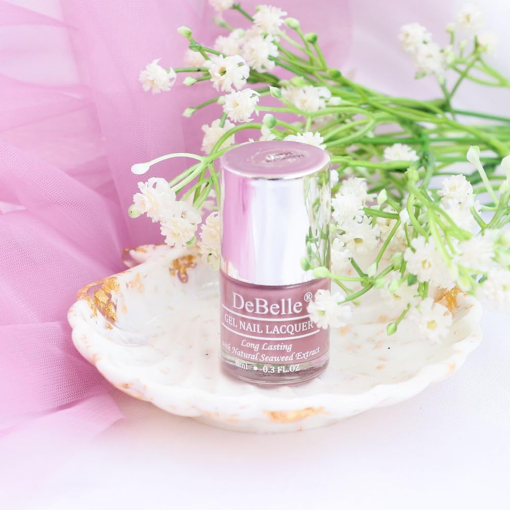 Majestique Mauve (Mauve Nail Paint)|Non UV - Gel Finish |Chip Resistant | Seaweed Enriched Formula| Cruelty and Toxic Free| 8ml Glossy Finish