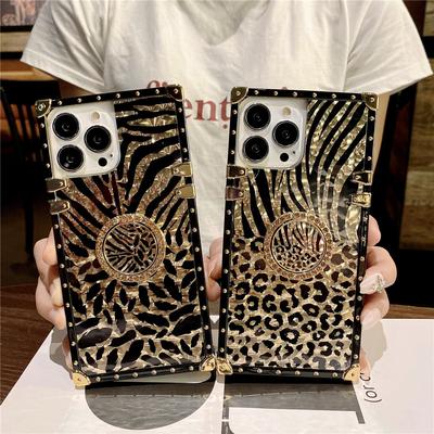 Feather Leopard Ring Stand Case For Samsung Galaxy S25 S24 Ultra S23 Plus S22 S21 S20 A16 A56 A54 A25 Shockproof Cover Funda