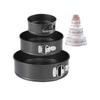 Spring Buckle Mold 3-Piece Set Non-Stick Cheesecake Mold, Leak-Proof Round Cake Baking Utensils Baking Pan 4 Inch/7 Inch/9 Inch