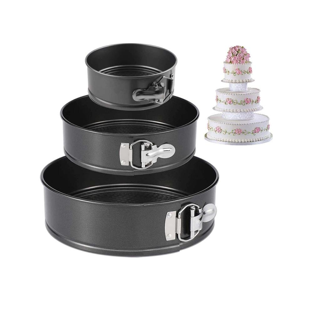 Spring Buckle Mold  Non-Stick Cheesecake Mold, Leak-Proof Round Cake Baking Utensils Baking Pan 4 Inch/7 Inch/9 Inch