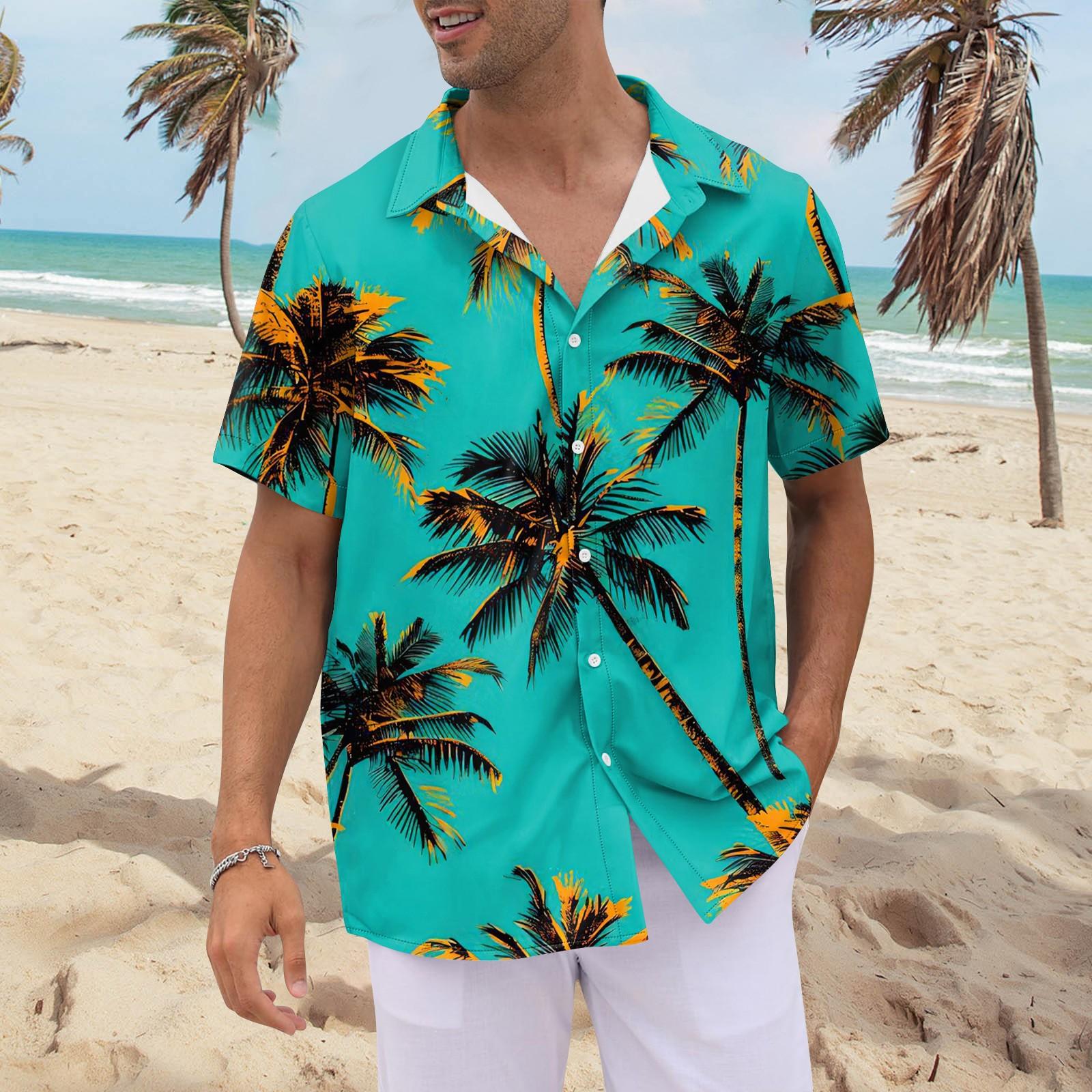 

Рубашка для мужчин, мужские винтажные рубашки для боулинга на пуговицах, летняя пляжная рубашка с коротким рукавом XL