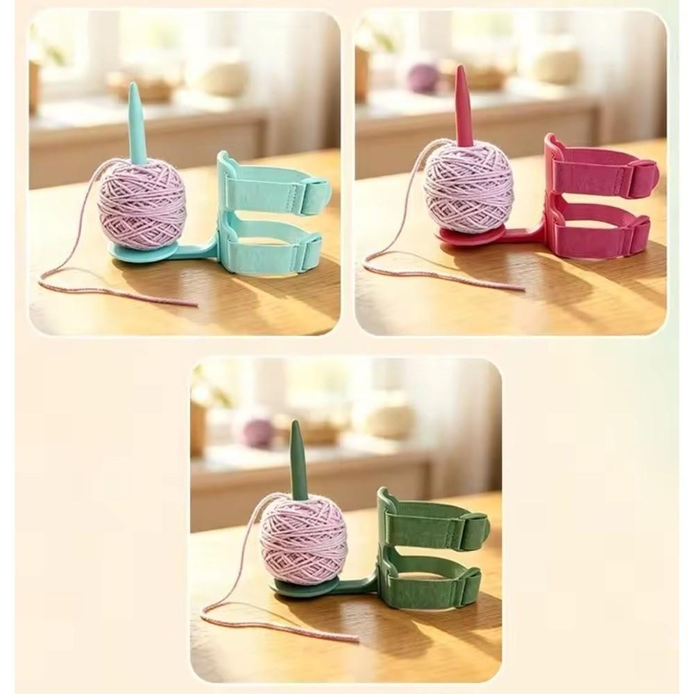 Hands-free Arm-worn Crochet Yarn Holder 360° Rotating Woolen Ball Yarn Winder Stand DIY Knitting
