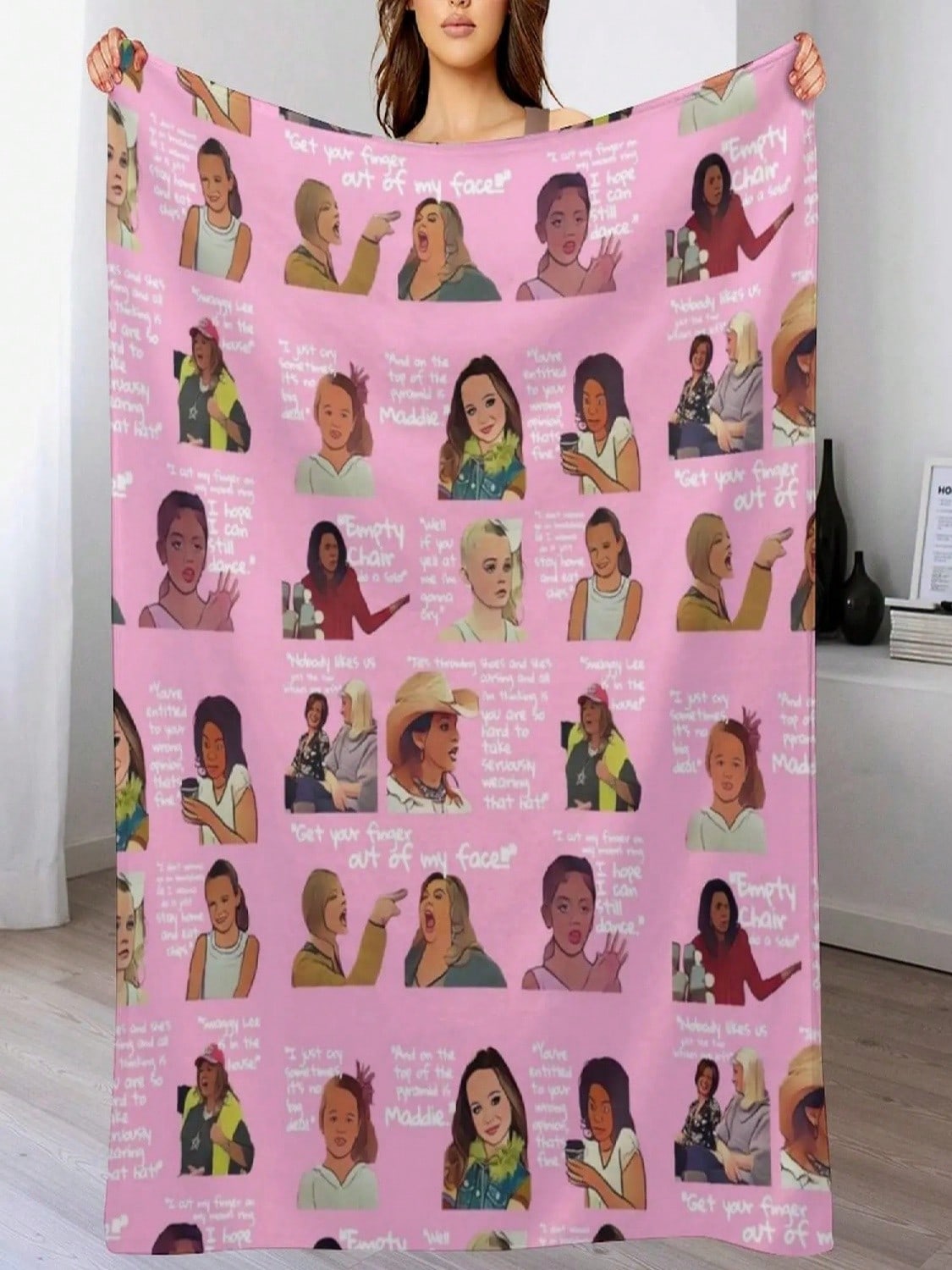 Dance Moms Quotes Throw Blanket Picnic Warm For Winter Beautifuls  Blankets 75X95CM серый