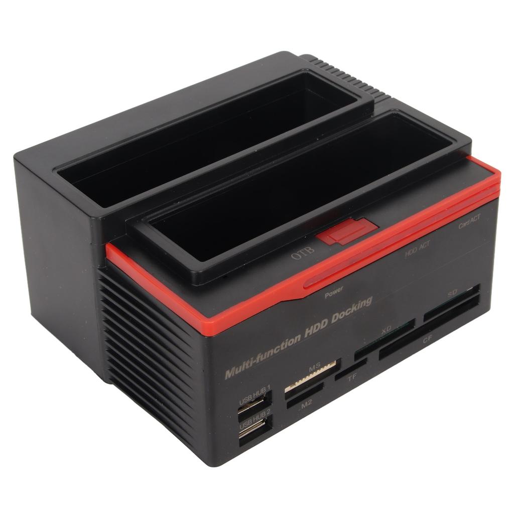 HDD Docking Station Dual Bay 480Mbps USB2.0 To SATA IDE Clone Function Hard Drive Reader for