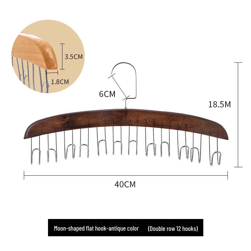 Wieszak z litego drewna, antypoślizgowy, z szerokimi ramionami, do suszenia ubrań i wsparcia garderoby