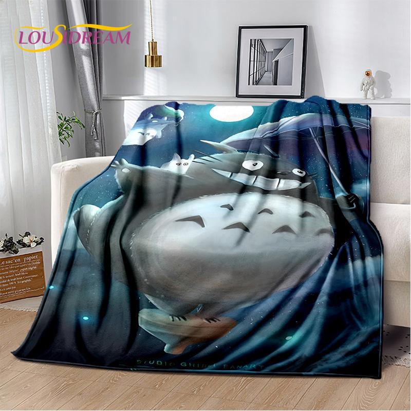 3D Japan Anime T0T0R0 Cartoon Soft Blanket,Soft Throw Blanket for Home Bedroom Bed Sofa Picnic Travel Cover Child Gift