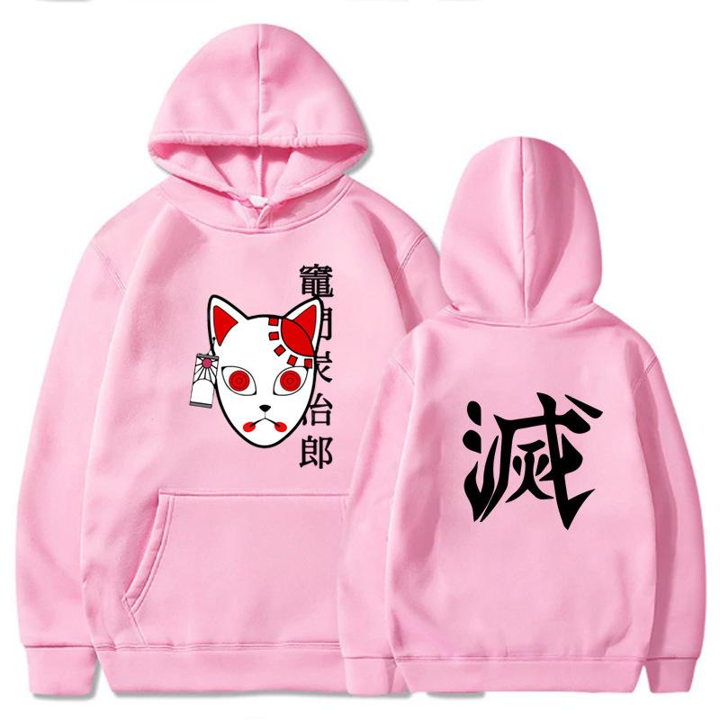 Japonské Anime Kamado Nezuko Mikina Pánská Mikina Vintage Unisex Pulovr Vintage Grafická Mikina Topy Oversize Oblečení