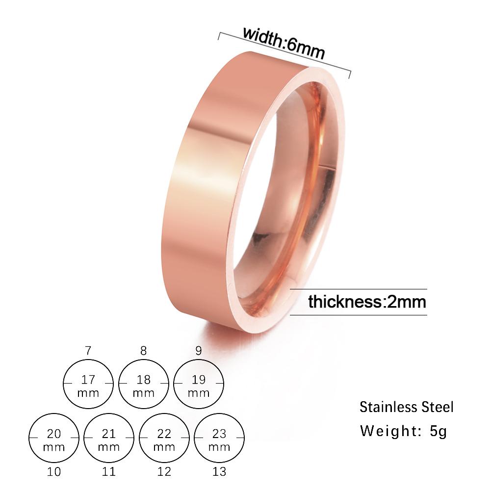 Stainless Steel Couple Rings for Men Women Simple Gold Black Anniversary Ring Wedding Jewelry for Lover