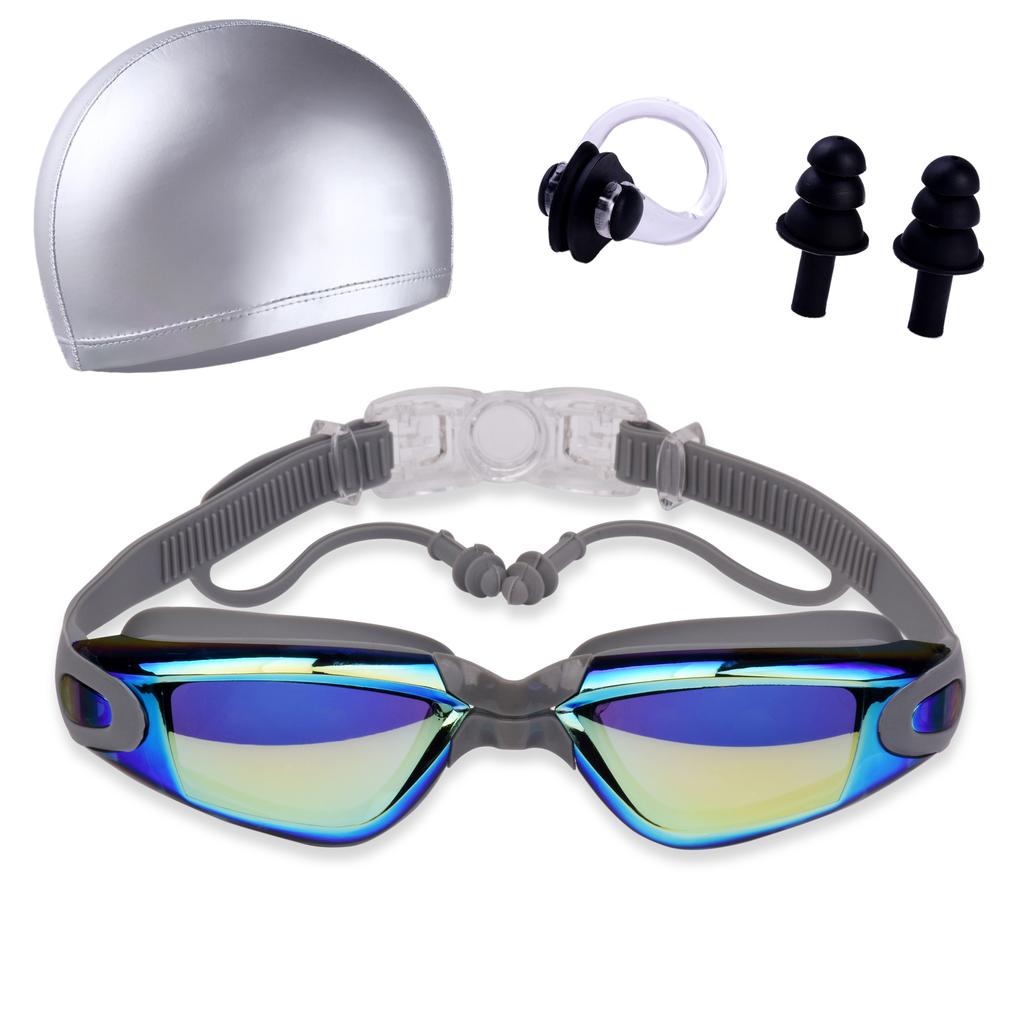 Men's High-definition Waterproof and Fog-proof Swimming Glasses Men's and Women's Adult Eye Protection Colorful Swimming Goggles
