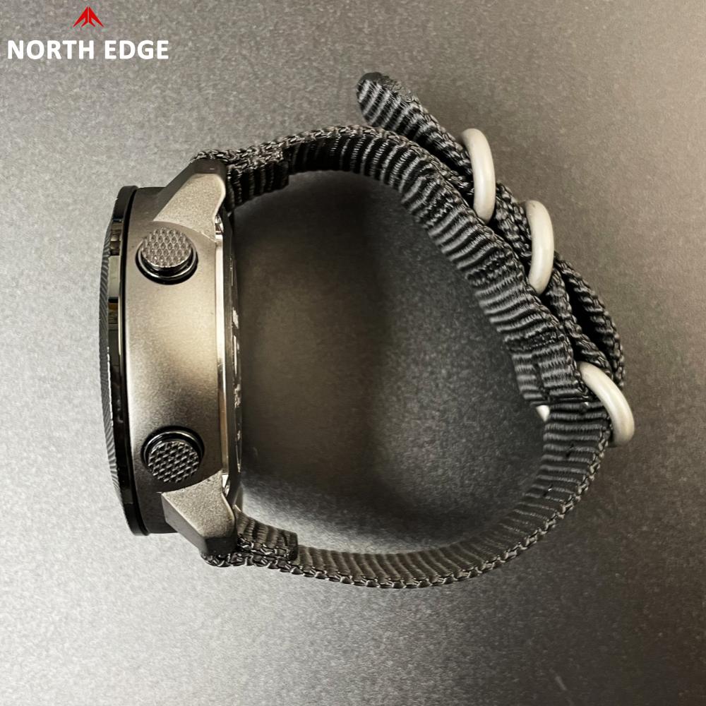 NORTH EDGE Watches for Man APACHE Field Watch 50MM Dial Compass Altimeter Barometer Chronograph Waterproof Men Watch Reloj