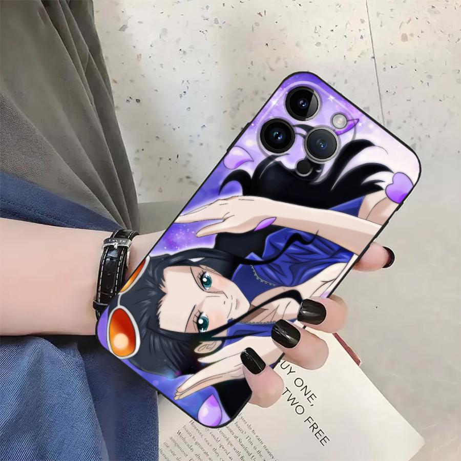 

Чехол-мультяшный кейс One Piece с Робин и Зоро для iPhone 15 16 14 Plus XR 13 12 11 17 Pro Max 7 8 XS Max 17Air Черный Мягкий Чехол для Телефона iPhone 15