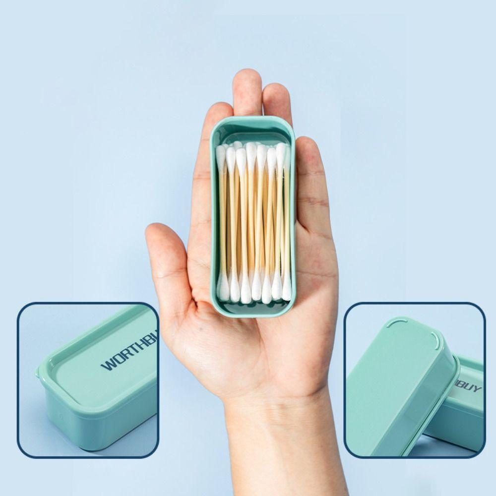Portable Cotton Swab Box Mini Storage Box Ins Dental Floss Holder  Household