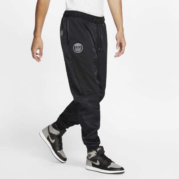 Jordan Paris Saint-Germain Collaboration Loose Fit Sports Pants Men Bottoms Black BQ8375-010