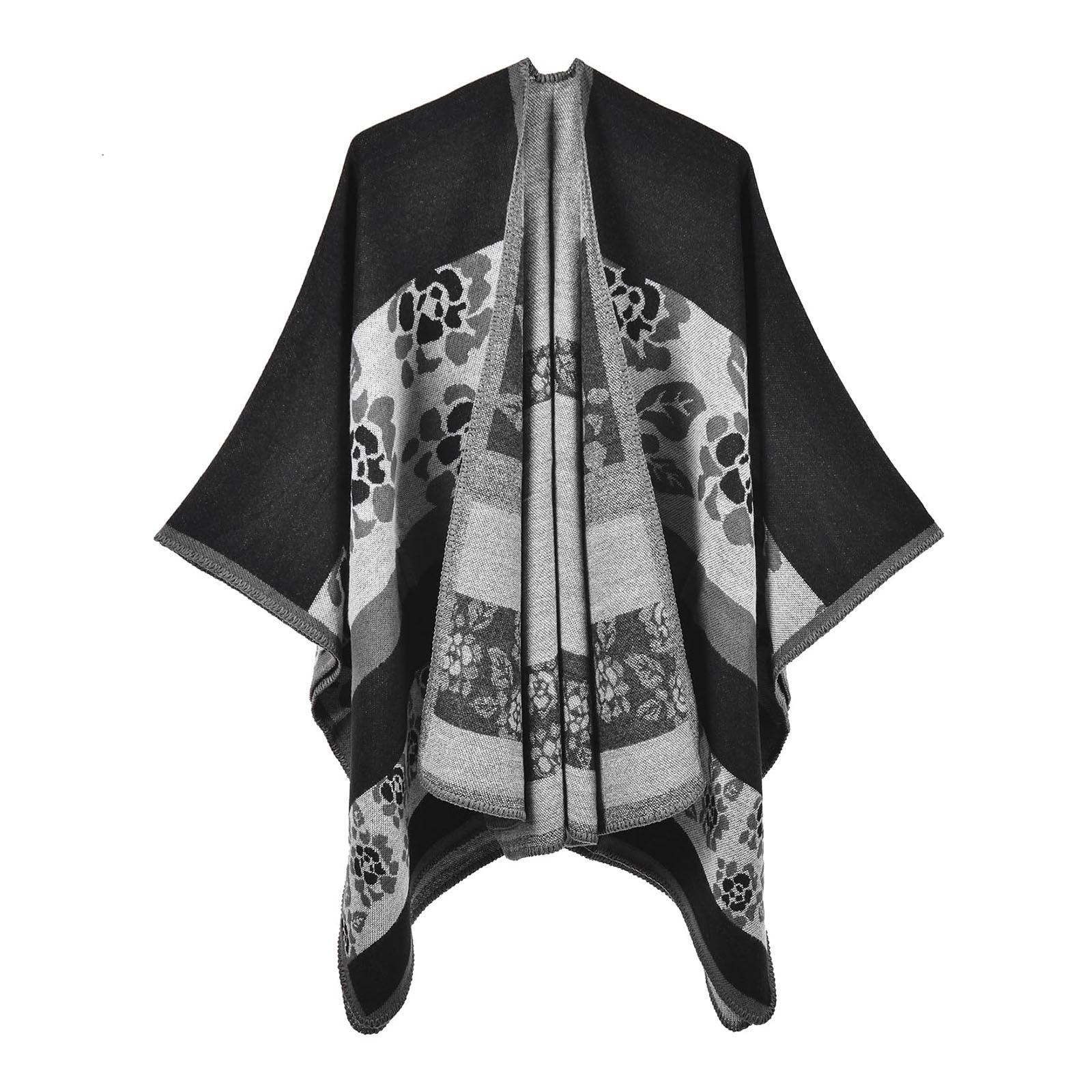 

Жіноча зимова тепла велика ковдра з принтом, накидка, шарль, кардигани One Size