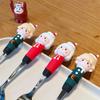 Christmas Coffee Stir Spoons Gift Cute Stainless Steel Spoon Christmas Fork Tableware Cartoon Rice Spoon Home Use