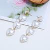 1 Pair Fashion Heart-shaped Long Dangle Earrings for Women Jewelry