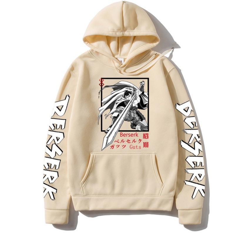Japanese Animation Berserk Guts Autumn Men's Hoodie Sweatshirt Men Womnen Fashion Design Pullover Men's Fleece Hoodies