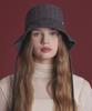 Hwaiteusaenjeu Checked Wool Variant Bonnet Hat Herona (4 Colors)