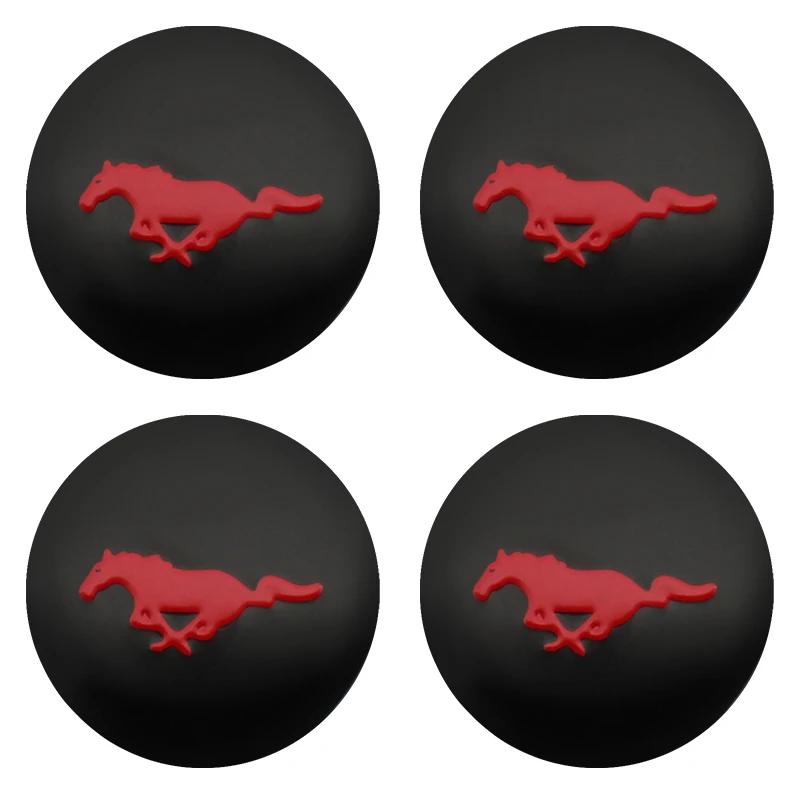 

New 2026 Car Sticker 4PCS 56mm Car Wheel Hub Center Caps Sticker Emblem Decal For Ford Focus 2 3 MK3 MK4 ST Fiesta Kuga Explorer