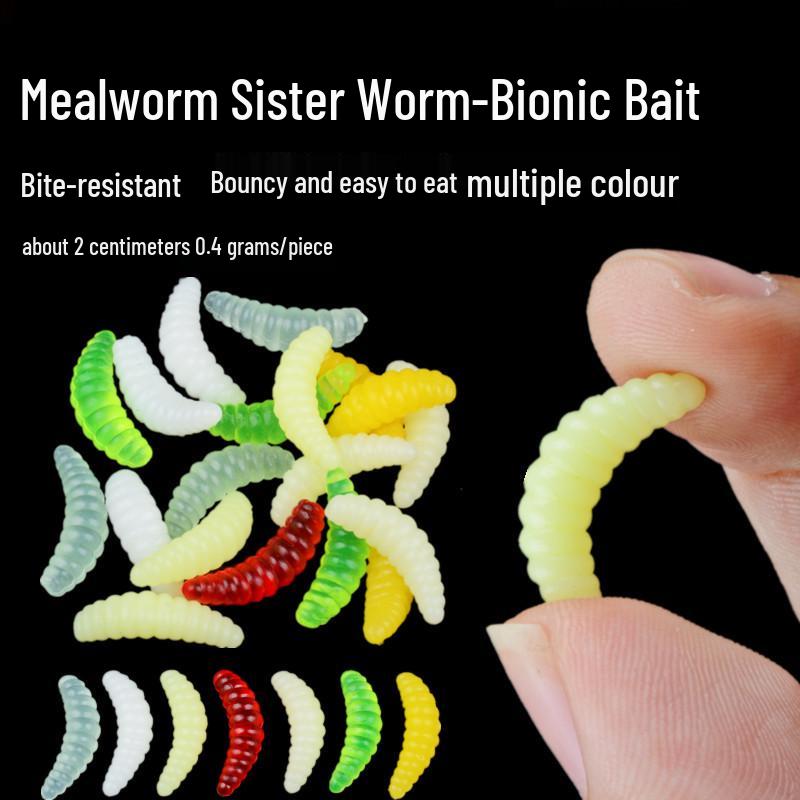 Fishing Lure: Soft Bait for Small Fish Like Qiaozui, Xiaoji, and Li Bread Red Worm Bait.