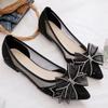 Fashion Shoes for Women French Style Off White Mesh Splicing Luxury Brand Wholesale Lastest Low Price Slip On Chic Point 39 Woman Flats