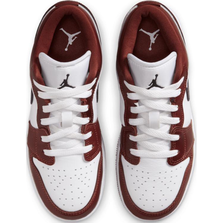 Air Jordan 1 Low GS Dark Pony Kids Sneakers Red White Black HF3188-102