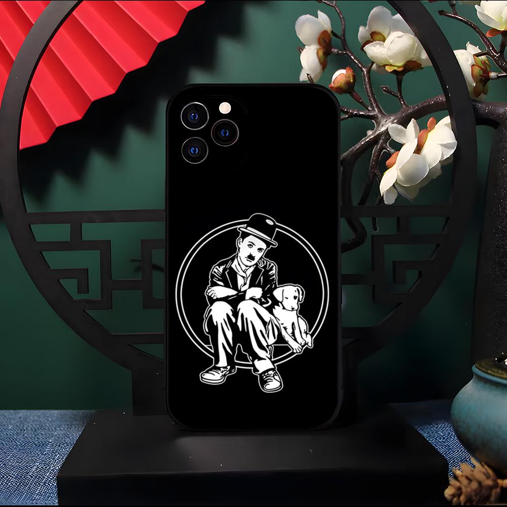 

C-Charlie Chaplin Drawing Phone Case For IPhone 17 Pro Max 16 15 14 Pro Max 13 11 X Xs Xr 8 7Plus Silicone Cover iPhone 12 Pro