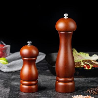 5/8 Inch Salt and Pepper Grinder Wooden Spice Pepper Mill with Adjustable Ceramic Grinder Salt Spice Shaker Kitchen Cooking Tool