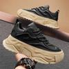 New Men's Sneakers Fashion Trend Color Blocked Lace Up Thick Bottom Height Increasing Sports Running Shoes Zapatos Para Hombres