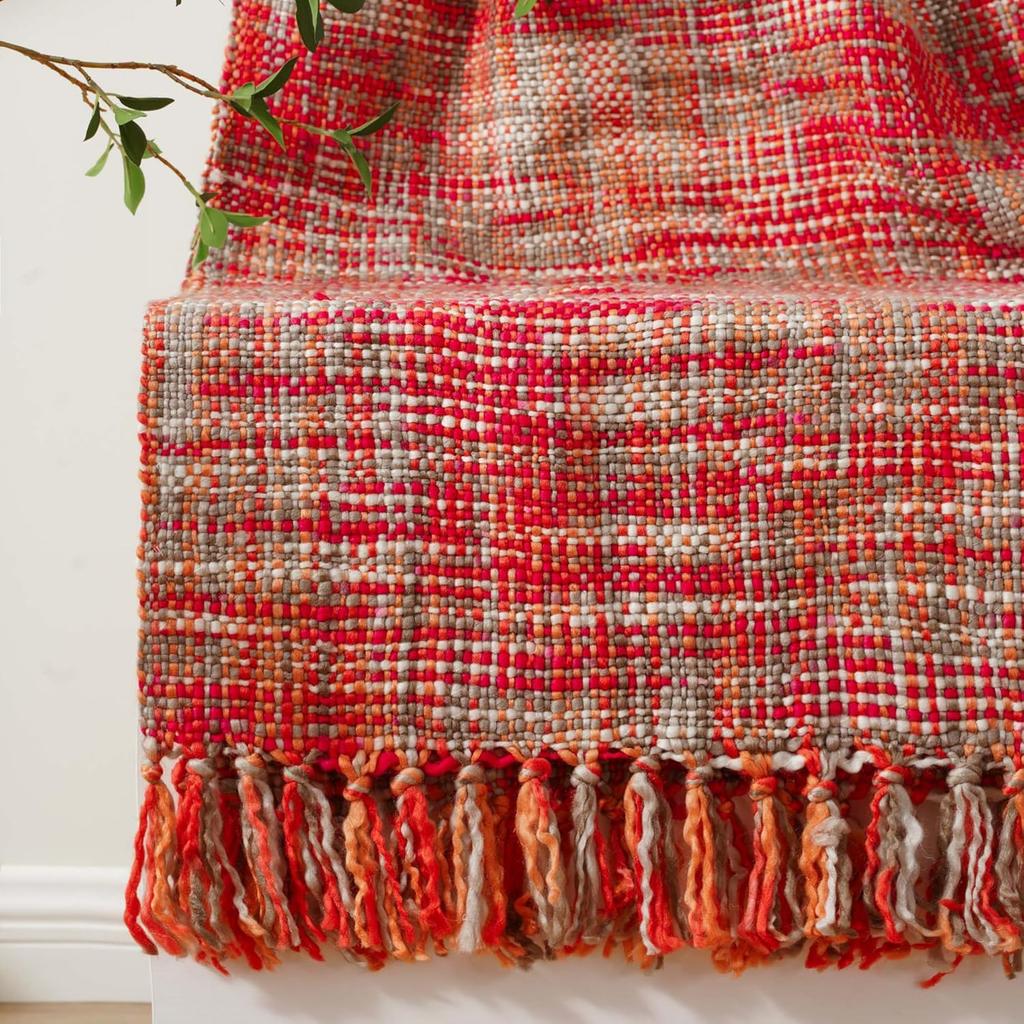 Throw Blanket for Couch Bed, Throw Blanket for Spring Summer, Colorful Boho Throw Blanket for Home Decor, Indoor and Outdoor Throw Blankets,127x152cm