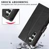 For Samsung Galaxy S25 FE Phone Case Line Imprint Leather Wallet Cover with Wrist Strap