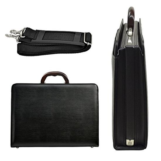 J.C. Hamilton Dulles Back Briefcase No. 22308, Wooden Series, 42cm, A4B4, Classic Business Bag Club