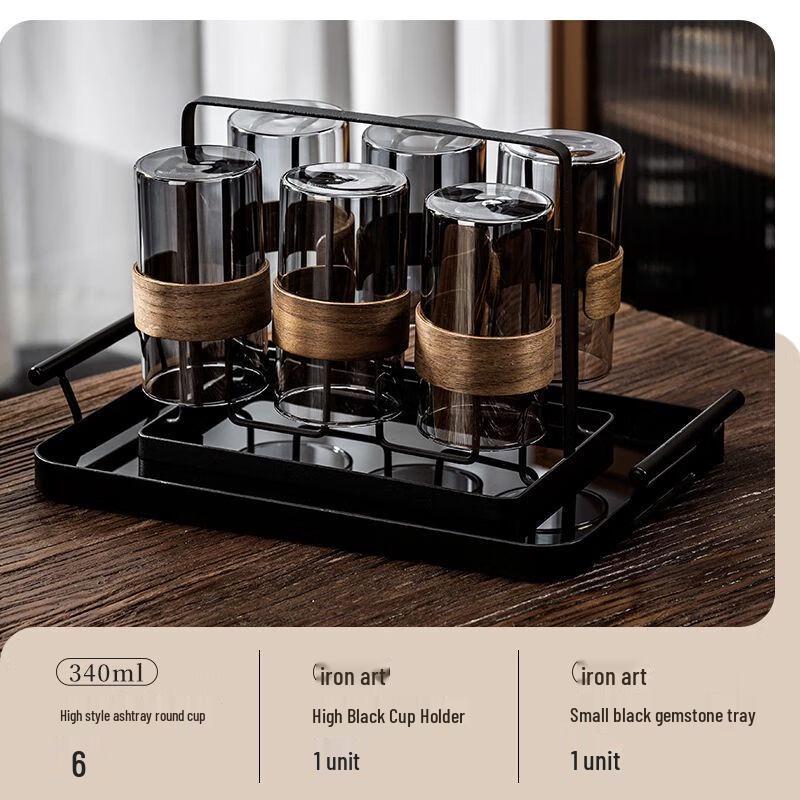 New Chinese Style High-Temp Glass Tea & Water Cup Set
