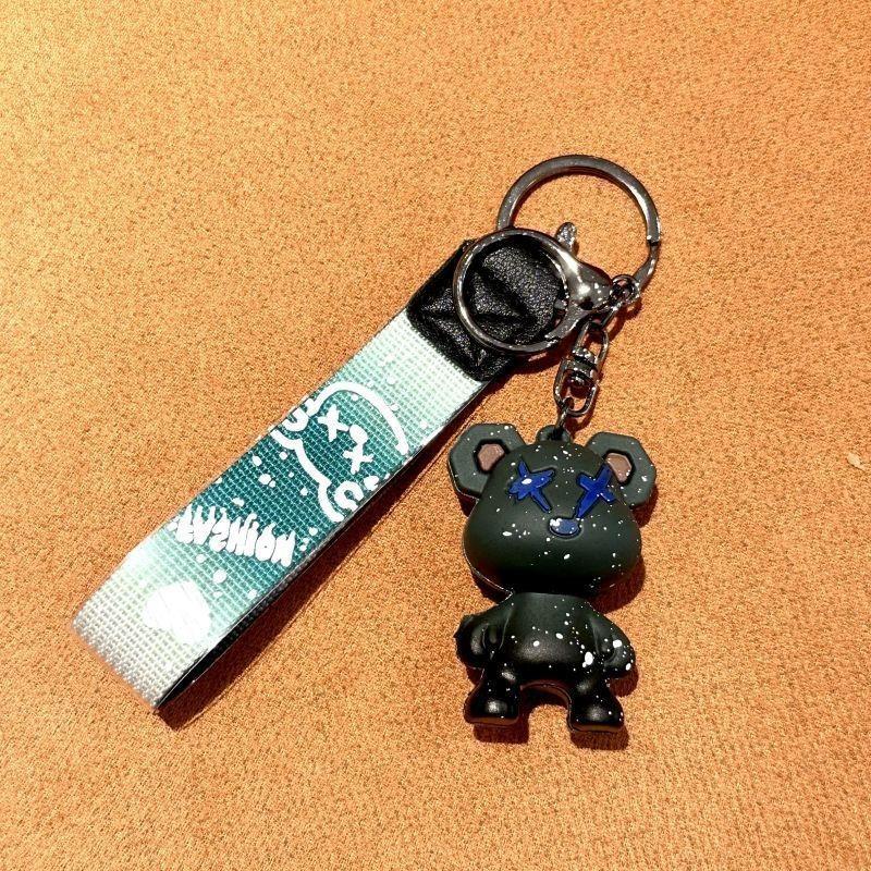 Adorable Galaxy Gradient Bear Silicone Keychain Trendy Fashion Accessory