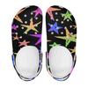 White EVA Clogs with Cosmic Snake Print, Lightweight Slip On Garden Shoes, Breathable Beach Sandals, Indoor Outdoor Slippers for Men Women